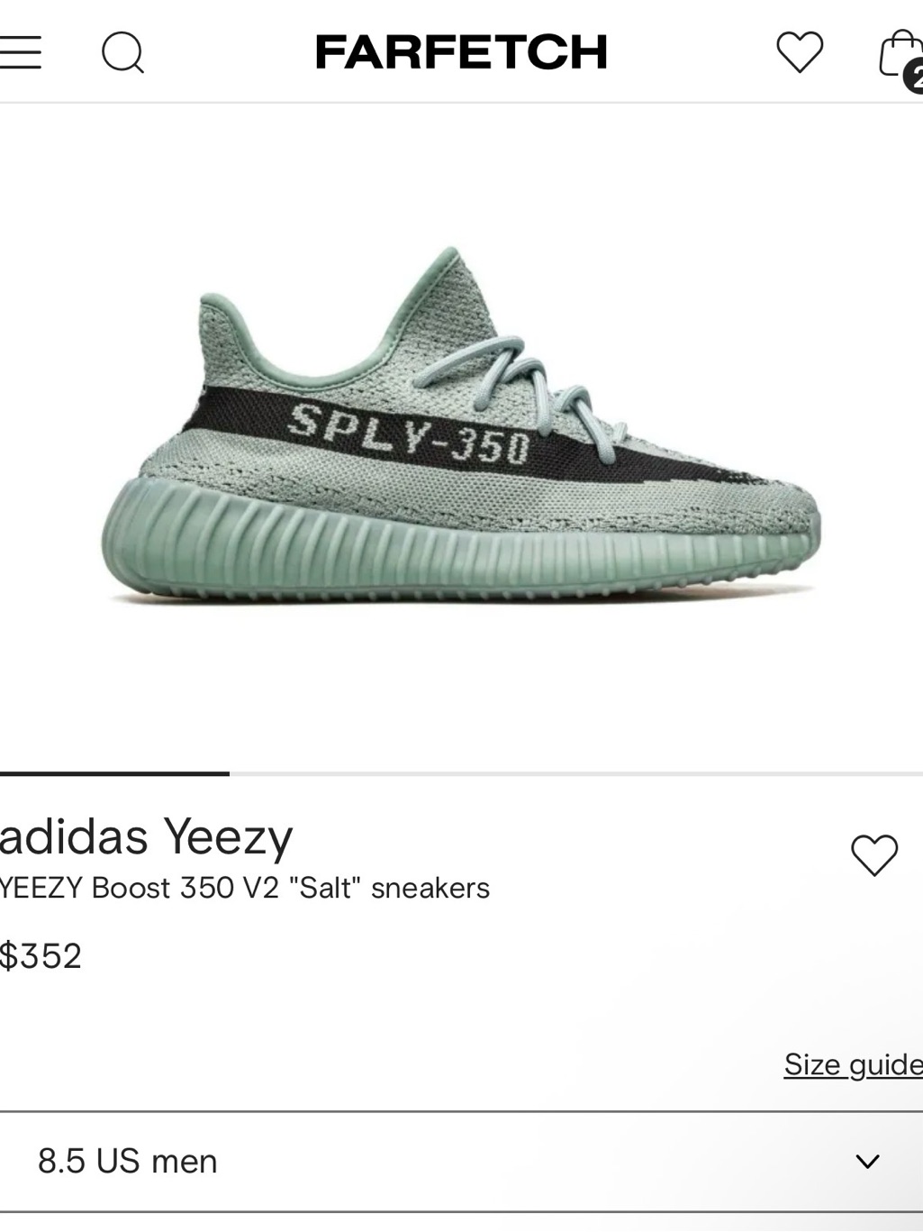 Yeezy Boost 350 V2 Kids Sneakers In Seafoam And Black ( Brand New)